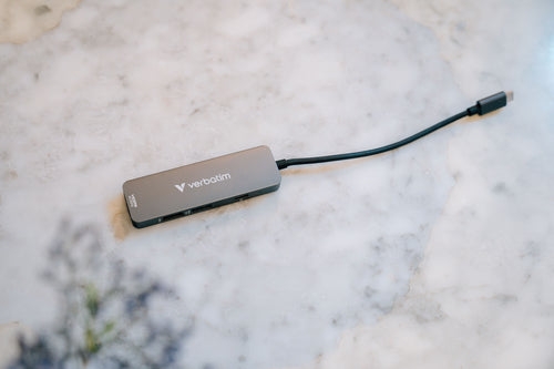 USB-C Multiport Hub Verbatim 4 Ports 3840x2160 5000Mbit/s Grau