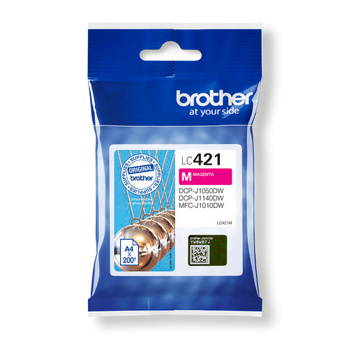 Brother LC421M Magenta Ink Cartridge 200 Pages Single Pack