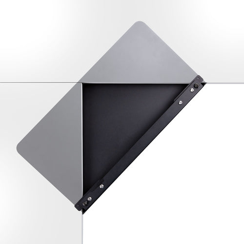 Desk Corner Organizer Clamp-On Steel Sleeve for L-Shaped Desks 332mm Black