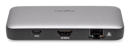 USB-C Hub Rocstor Y10A305-S1 4K 60Hz HDMI RJ-45 USB 3.0