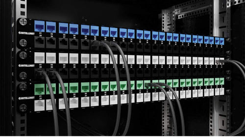 10GBase-T RJ-45 Female Keystone Module Flat Black Intellinet