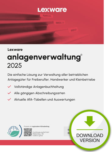 Lexware anlagenverwaltung 2025 Download Jahresversion (365-Tage)