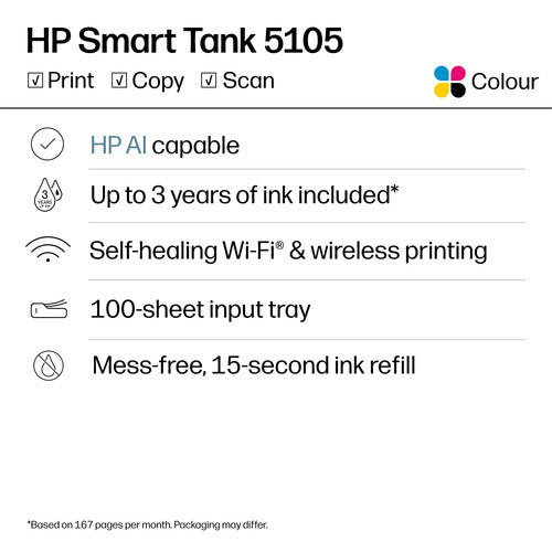 HP Smart Tank 5105 All-in-One Printer