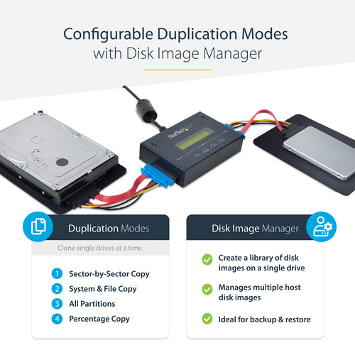 Hard Drive Duplicator StarTech.com SATDUP11IMG 1:1 Duplication 2.5/3.5 Inch SATA