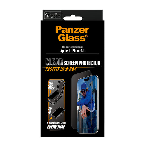 PanzerGlass ® Screen Protector iPhone Air | Ultra-Wide Fit w. FASTFIT IN-A-BOX