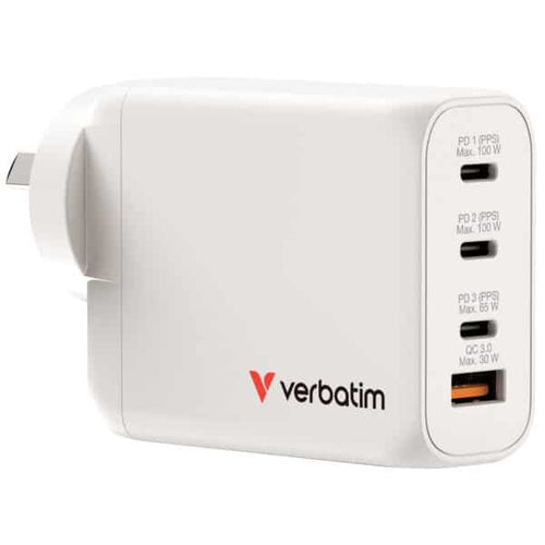 Verbatim 100W 4-Port GaN Wall Charger
