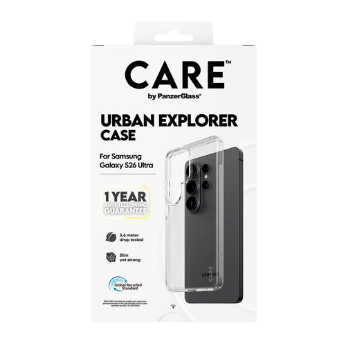 PanzerGlass CARE™ by ® Urban Explorer Case Transparent Samsung Galaxy S26 Ultra mobile phone case