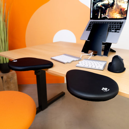 Ergonomic Adjustable Split Armrest Softfoam Black R-Go Tools
