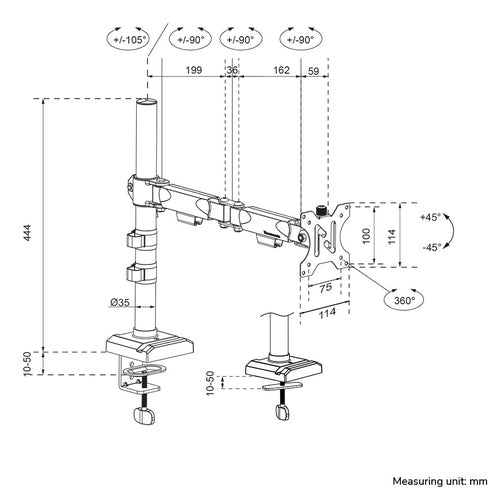 Neomounts DS60-600BL1 monitor mount / stand