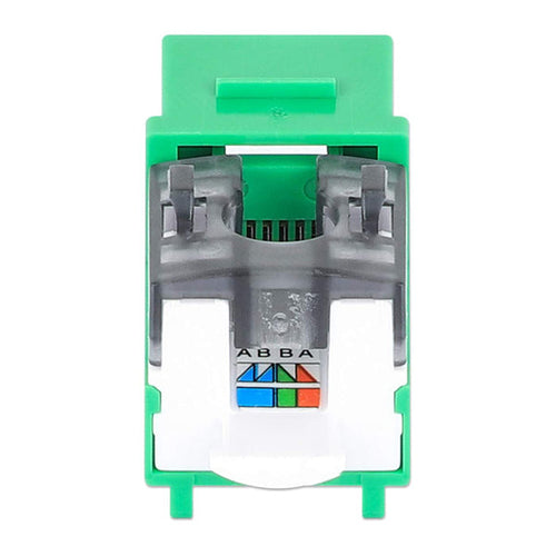 Keystone Module Intellinet 772143 10GBase-T RJ-45 IDC Flat Green