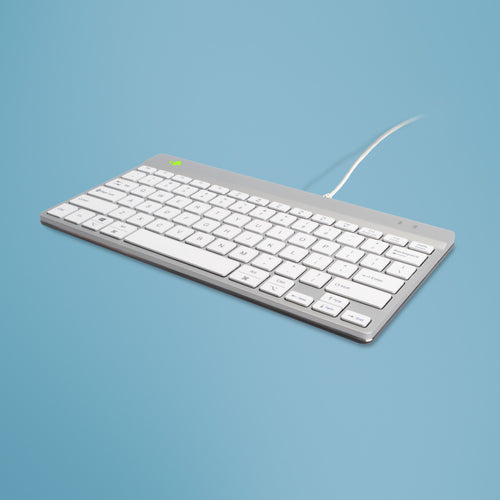Ergonomic Keyboard R-Go Tools Compact Break Wired USB QWERTY White