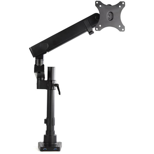 StarTech.com ARMPIVOT2USB3 Full Motion Monitor Arm with USB 3.0 - Black