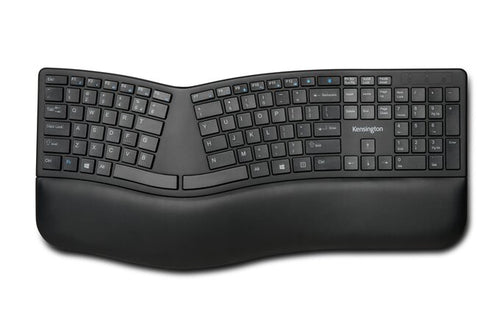 Kabellose ergonomische Tastatur in voller Größe Kensington Pro Fit QWERTY Schwarz