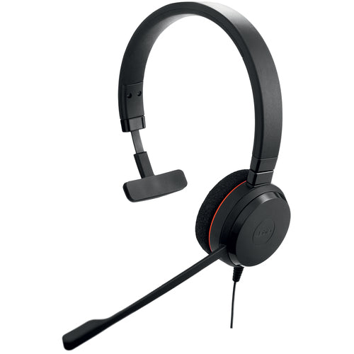 Jabra Evolve20 Mono UC USB-C kabelgebundenes Headset - Schwarz | Kopfhörer für Büro & Call Center