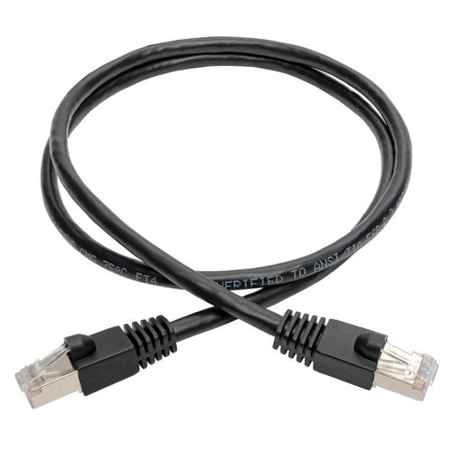 Ethernet Cable Tripp Lite Cat6a 10G Snagless STP 2ft Black