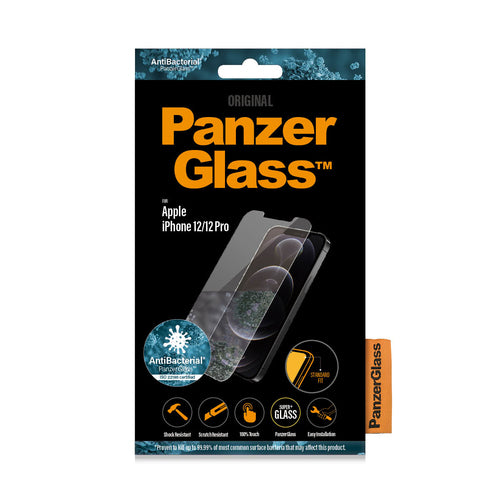Screen Protector PanzerGlass iPhone 12 12 Pro Scratch Shock Anti-Bacterial Standard Fit - 2708