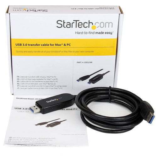 USB 3.0 Data Transfer Cable 2m Male/Male for Mac & Windows
