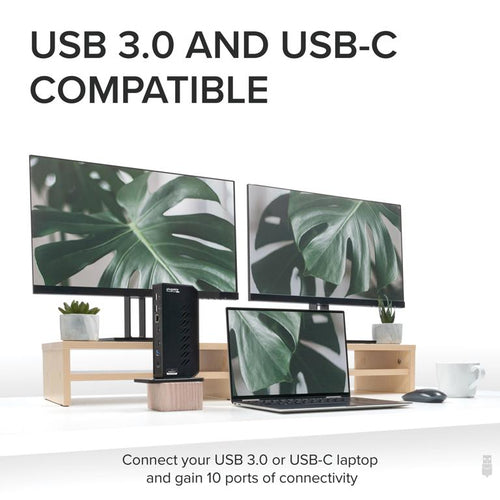 Plugable Technologies UD-3900Z USB-C Dockingstation – Hochleistungs-Laptop-Dock mit Ethernet