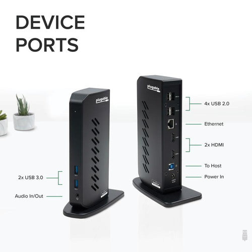 Plugable Technologies UD-3900Z USB-C Dockingstation – Hochleistungs-Laptop-Dock mit Ethernet