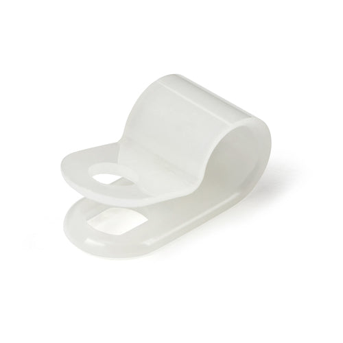 Cable Management Clamps 100 Pack Nylon Screw Mount 6.35mm Fasteners