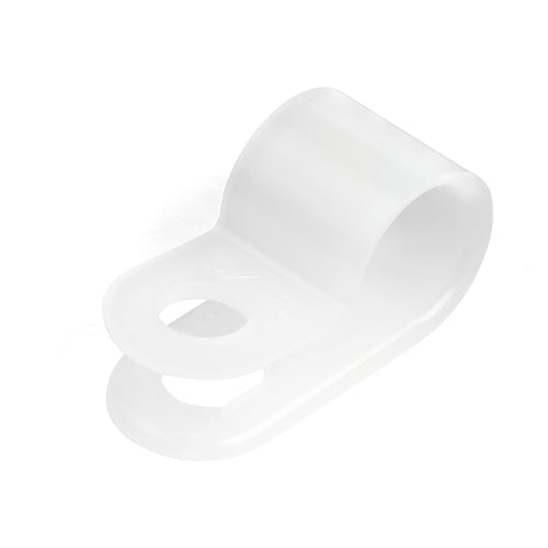 Cable Clamp 100 Pack Screw Mount R-Type Nylon Fastener 7.9mm