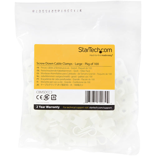 Kabelklemmen – 100er-Pack große Nylon-Schraubbefestigungen für Ethernet-Kabelmanagement