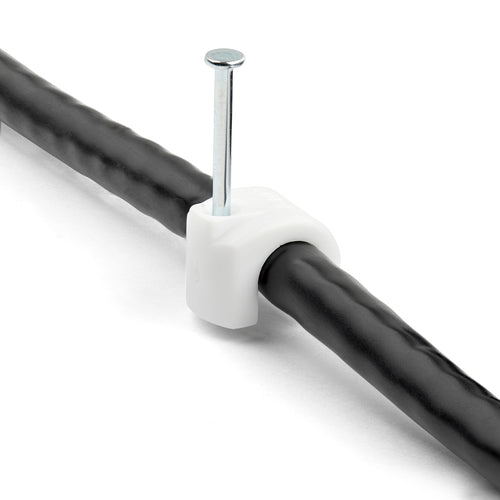 Kabelclips 100 Stück Groß Wiederverwendbare Nagelklemmen für Ethernet- und AV-Kabel