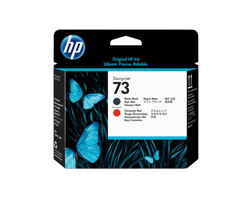 HP 73 Matt-Schwarz und Chromrot DesignJet-Druckkopf