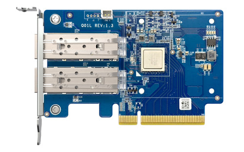 10GbE SFP+ Netzwerk-Erweiterungskarte QNAP PCI Express Dual-Port Faser