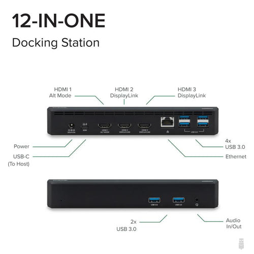 USB-C-Dockingstation Plugable UD-3900PDZ mit 60W Power Delivery