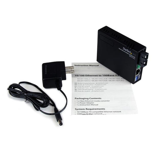 Network Media Converter StarTech.com MCM110SC2 10/100 2km Fiber to Ethernet