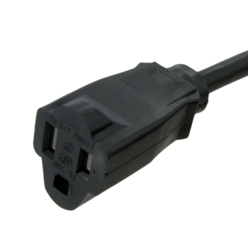 StarTech.com 3 m Stromverlängerungskabel – NEMA 5-15R auf NEMA 5-15P, 13A 125V, schwarz