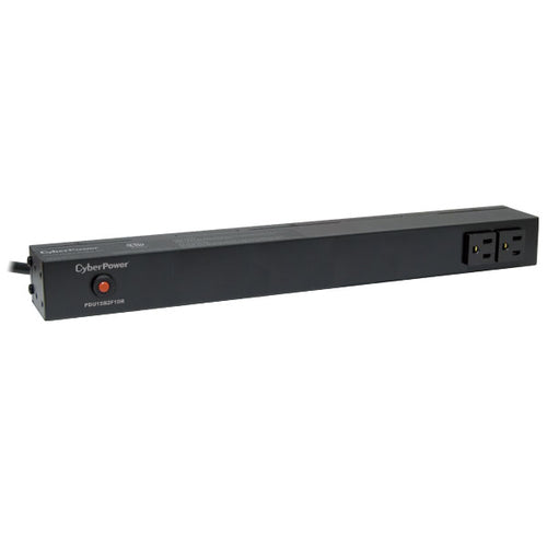CyberPower PDU15B2F10R Stromverteilungseinheit – 12 AC-Steckdosen, 1 HE, Horizontal/Vertikal, Schwarz