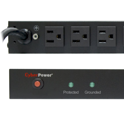 CyberPower RKBS15S2F12R Überspannungsschutz – 3600 Joule, 14 Steckdosen, NEMA 5-15R, Schwarz