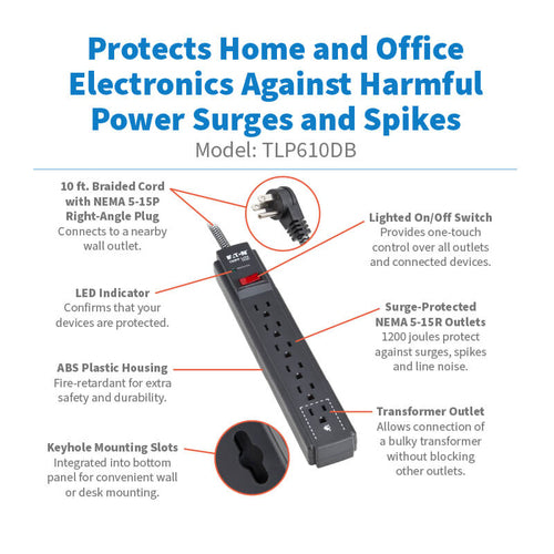 Eaton TLP625DB surge protector