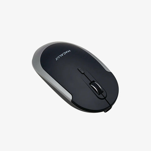 Kabellose Bluetooth Maus, beidhändig, 2400 DPI, Schwarz-Grau