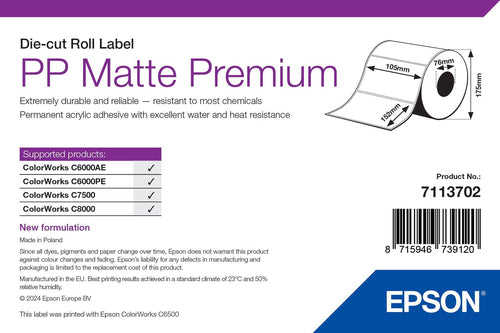 Epson 7113702 printer label