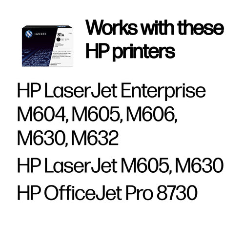 HP 81A Original LaserJet Tonerkartusche, Schwarz