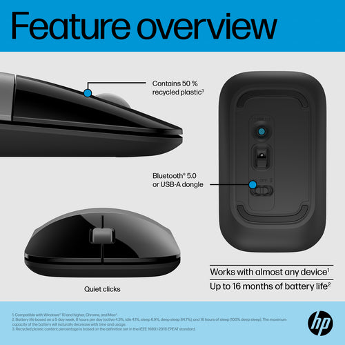 HP Z3700 Dual Silver Wireless mouse