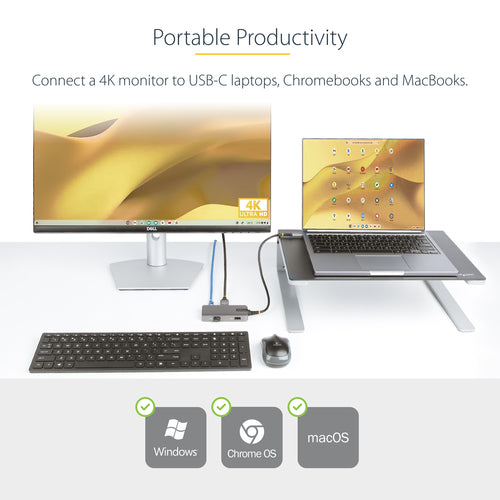 USB-C Multiport-Adapter 4K 60Hz HDMI 100W Power Delivery Grau