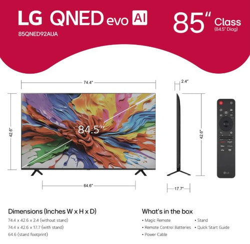 LG QNED evo AI 85QNED92AUA TV