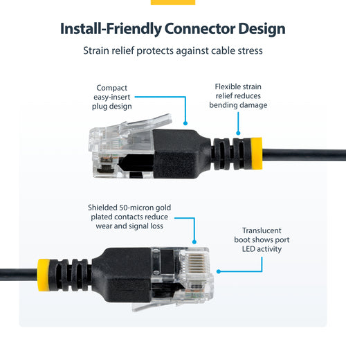 StarTech.com N6APATUTP34BKS4M networking cable