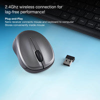 Wireless Keyboard Verbatim 70739 80% RF QWERTY Black Mouse Included