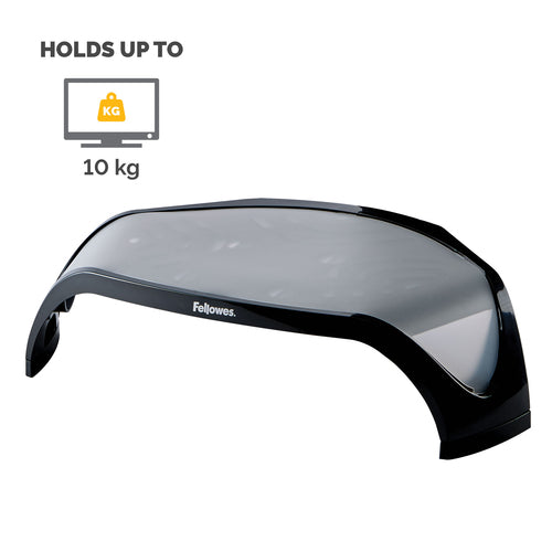 Fellowes Smart Suites Monitor Stand - Ergonomic Adjustable Riser - Max Weight 10KG - Black