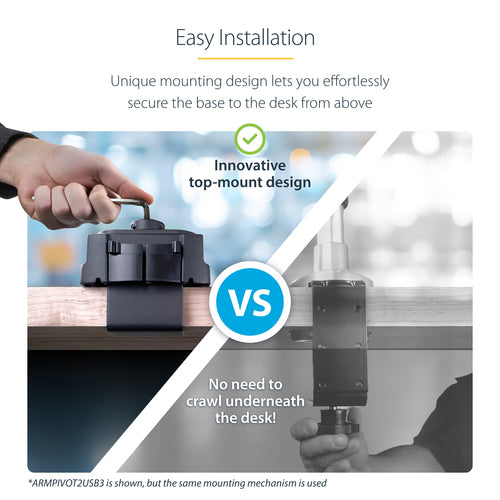 StarTech.com ARMSLIM2USB3 monitor mount / stand
