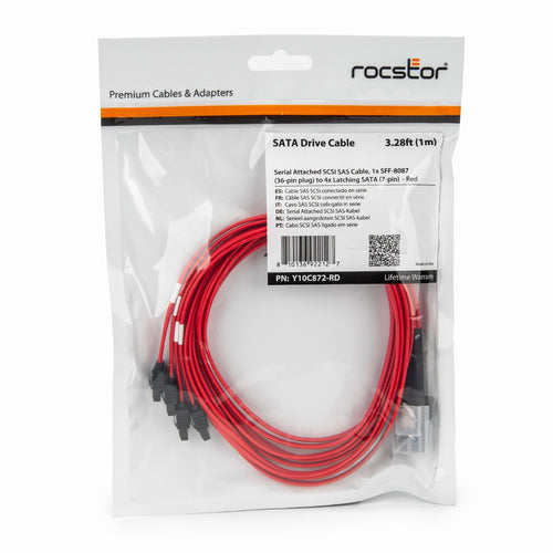 Rocstor Y10C872-RD SATA cable