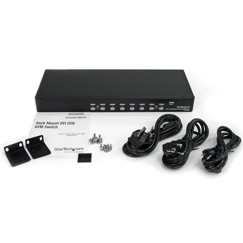 StarTech.com SV831DVIU 8-Port Rackmount KVM-Switch, 1920x1200 DVI, USB