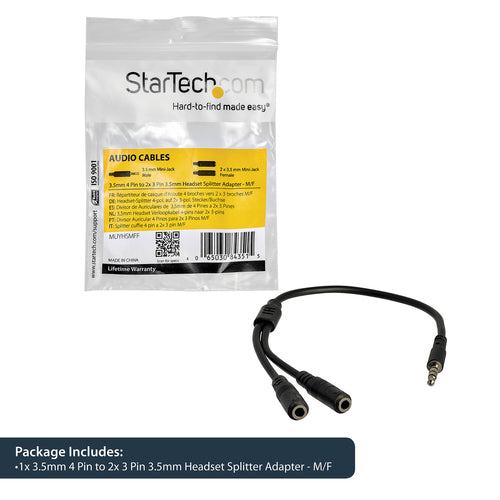 StarTech.com MUYHSMFF audio splitter
