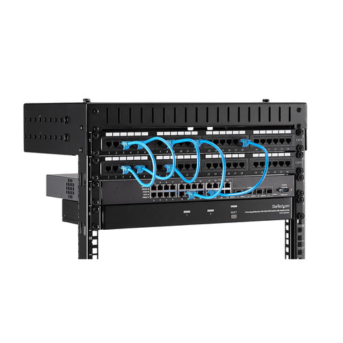 StarTech.com RK812WALLOA 8U Wall Mount Network Rack - Adjustable Depth, 2 Post Open Frame