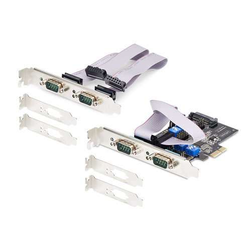 StarTech 4-Port Seriell PCIe Karte - RS232/RS422/RS485, Low-Profile, TAA-konform